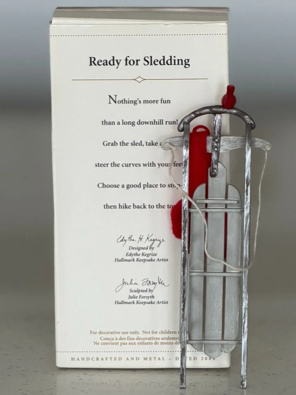 Hallmark Ornament Ready for Sledding
